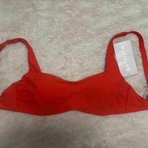 NWT Athleta Bra Cup Square Neck Bikini Top